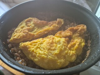 Fresh Ingredients for Cooking a Recipe in a Bowl with Cookware and Bakeware