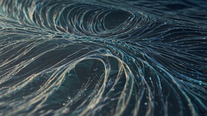 Thin curved lines resembling ocean waves.