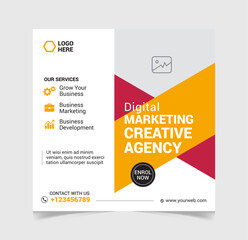 Social Media Ad Post Template Design with vector file