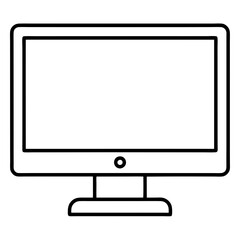 Minimalist Vector Illustration of a Monitor Icon