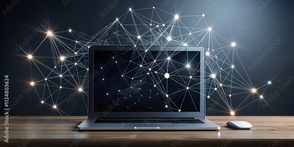 Poster Exploring minimalistic technology with interconnected networks on a laptop display
