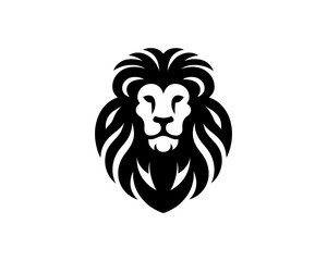 Lion head icon vector. Lion face logo design template. Silhouette simple. Black color, Flat style lion. Vector illustration Animal Logotype concept.