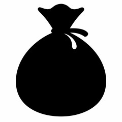 Money Bag Silhouette Vector Art Design