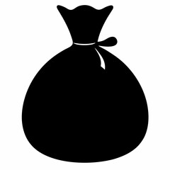 Money Bag Silhouette Vector Art Design