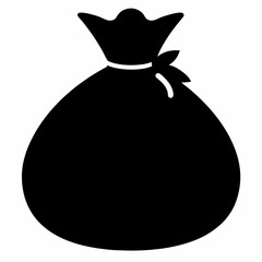 Money Bag Silhouette Vector Art Design