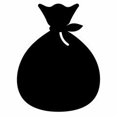 Money Bag Silhouette Vector Art Design