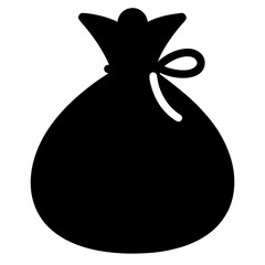 Money Bag Silhouette Vector Art Design