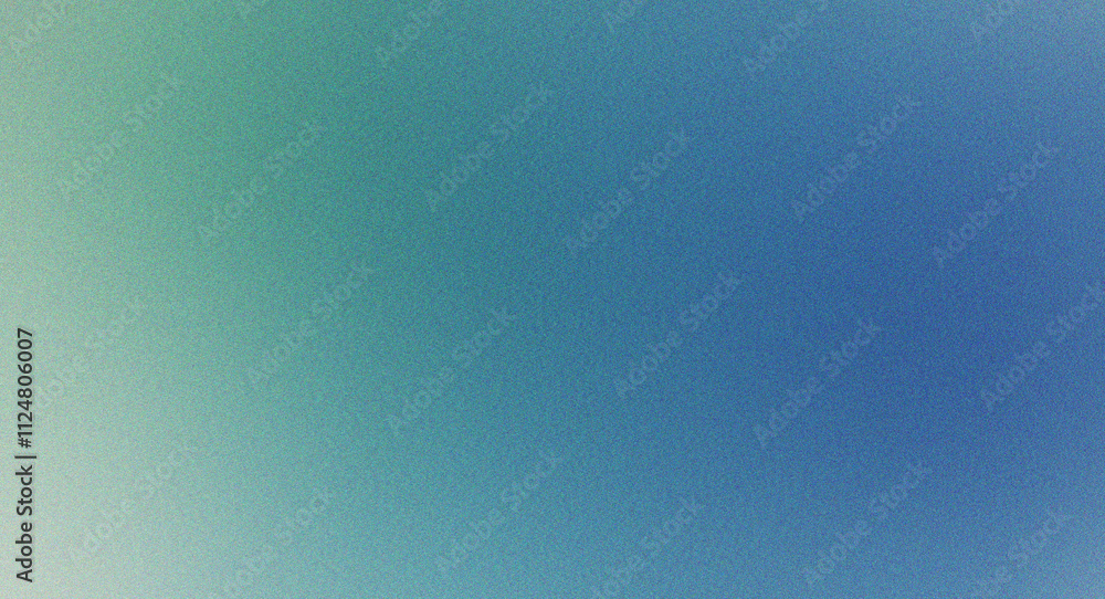 Poster smooth and elegant blue and green grainy gradient with subtle noise effects, adding depth to creativ