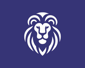 Lion logo design icon symbol vector illustration.