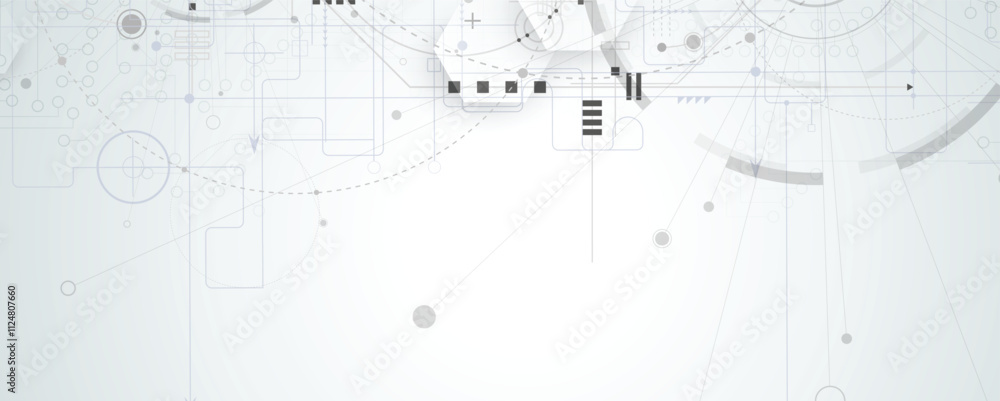 Poster abstract circuit board technology and business background