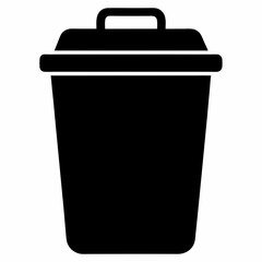 Recycled Bin Silhouette Vector Art