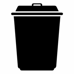 Recycled Bin Silhouette Vector Art