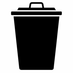 Recycled Bin Silhouette Vector Art