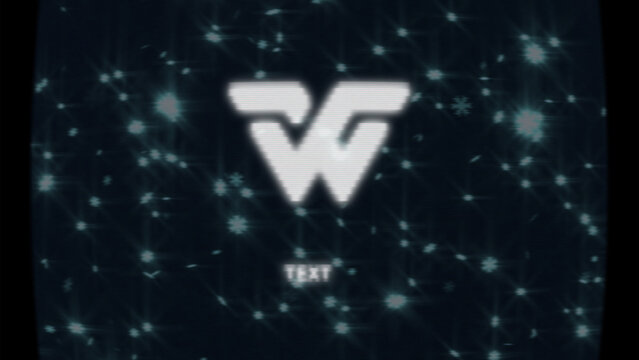 90s CRT Retro Computer Screen Horizontal Logo Reveal