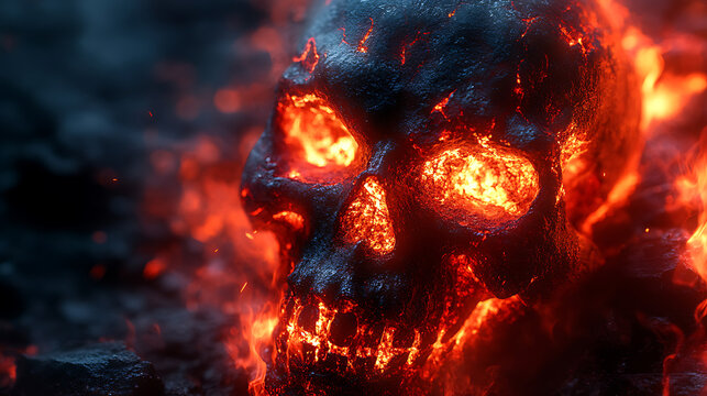Demonic Evil Skull Wallpaper, Background 