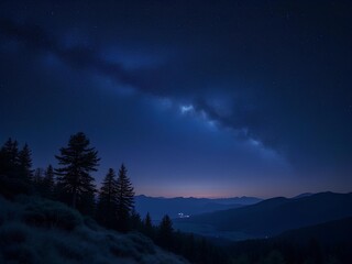 Fototapeta premium Bright milky way and stars in the night sky, in a remote mountain area without city lights