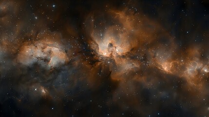 Fototapeta premium Massive black hole at the center of a swirling galaxy, stars and cosmic debris being pulled into its gravitational abyss, symbolizing destruction and the end of worlds.