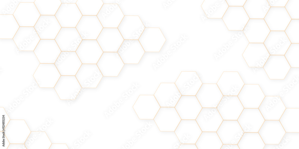 Poster abstract white hexagon concept background. seamless pattern with hexagon. hexagonal white hexagons h