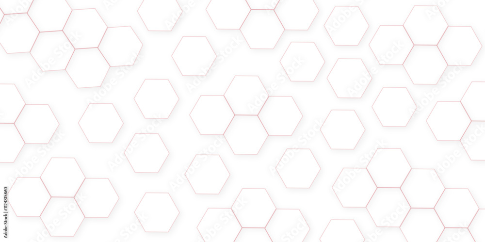 Poster abstract white hexagon concept background. seamless pattern with hexagon. hexagonal white hexagons h