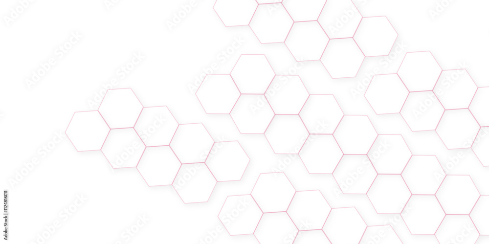 Poster abstract white hexagonal background. luxury white pattern. futuristic abstract honeycomb technology 