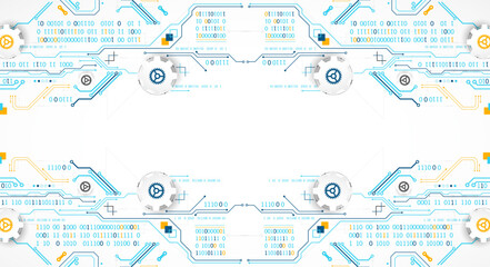 Vector illustration, Hi-tech digital technology and engineering theme.