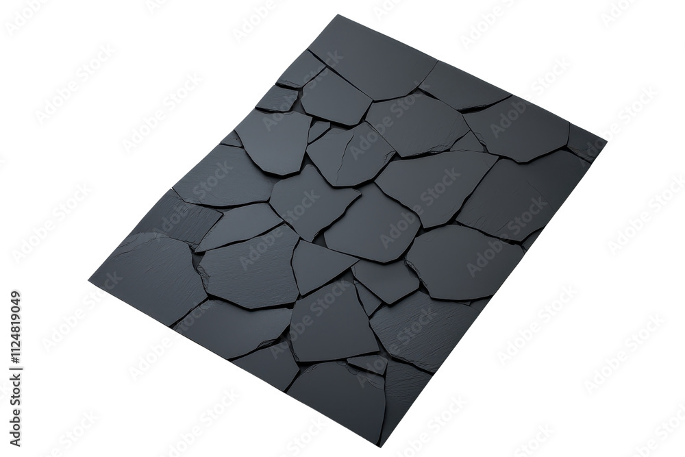 Poster a textured surface featuring interlocking, irregularly shaped pieces resembling a broken stone patte