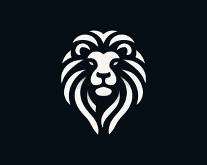 Lion logo design icon symbol vector illustration.