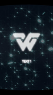 90s CRT Retro Computer Screen Vertical Logo Reveal