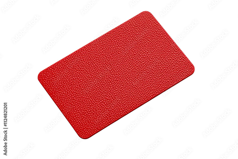 Poster a textured red rectangle with a prominent, bumpy surface, showcasing its vibrant color and unique de