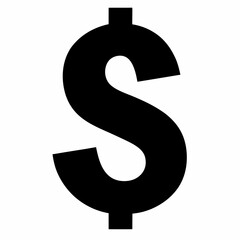 Silhouette Vector of a Dollar Sign