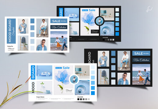Easy Collages & Moodboard Layout With Dark & Light Accents