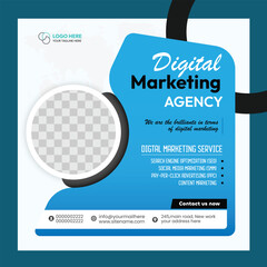 Vector digital marketing agency banner design template  and  Advertising post