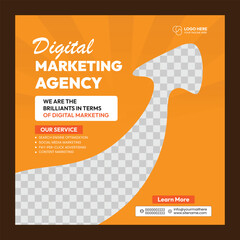 Vector digital marketing agency banner design template  and  Advertising post