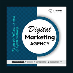 Vector digital marketing agency banner design template  and  Advertising post