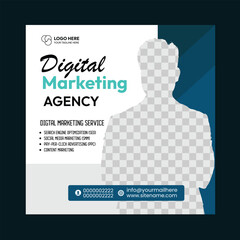 Vector digital marketing agency banner design template  and  Advertising post