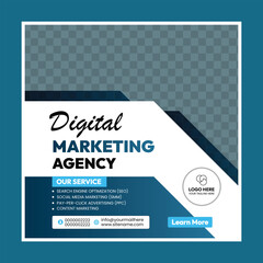 Vector digital marketing agency banner design template  and  Advertising post