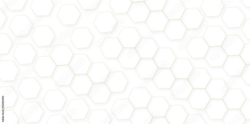 Poster abstract white hexagon concept background. seamless pattern with hexagon. hexagonal white hexagons h