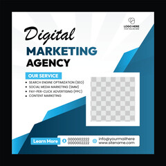 Vector digital marketing agency banner design template  and  Advertising post