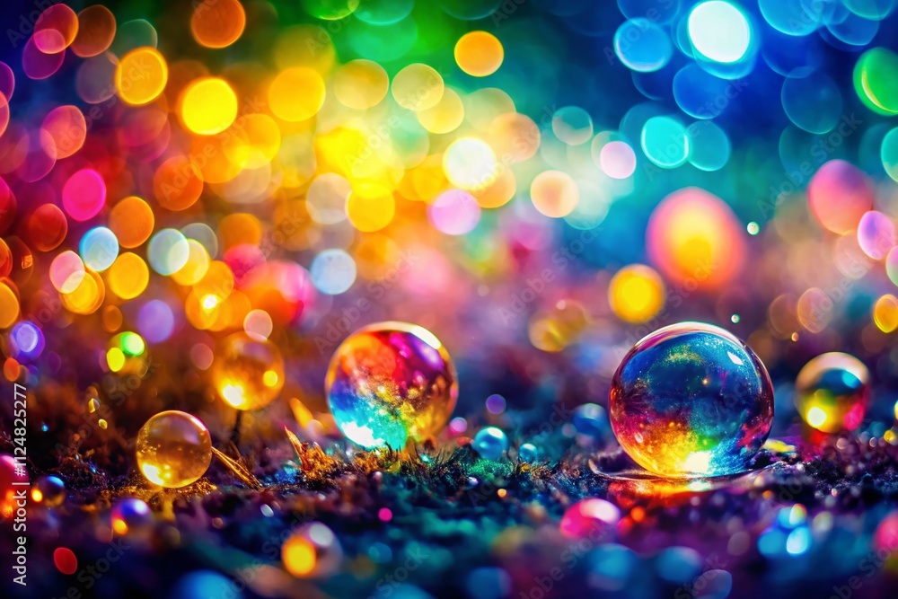 Aufkleber captivating abstract colorful bokeh background with vibrant hues and dreamy effects for creative pro