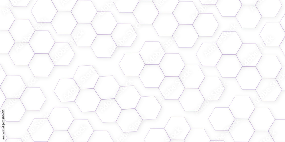 Poster abstract white hexagon concept background. seamless pattern with hexagon. hexagonal white hexagons h