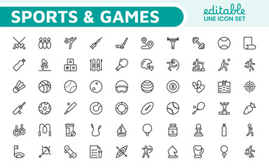 Sports Icon Set. A dynamic collection of vibrant icons representing various sports and activities, perfect for enhancing apps, websites, and marketing materials.