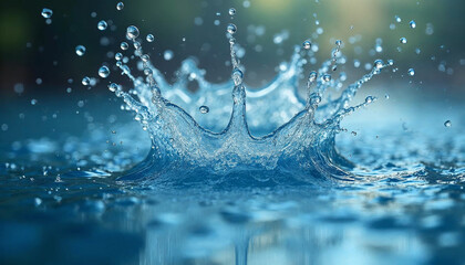 Splash - Fresh Drop In Water - Close Up