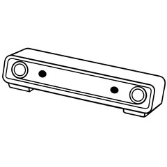 Soundbar Vector Icon Design
