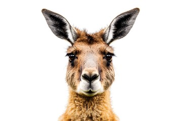 Obraz premium Red kangaroo portrait against a white background
