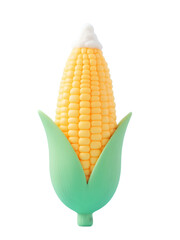 Obraz premium Fresh corn on the cob isolated on white background