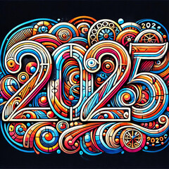 2025 abstract background with flowers