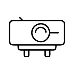 briefcase icon, office vector icon - black outline icon of briefcase symbolizing office, workspace, and modern office in simple design.