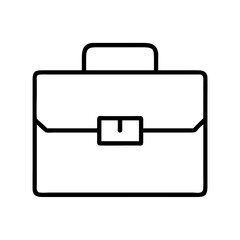 briefcase icon, office vector icon - black outline icon of briefcase symbolizing office, workspace, and modern office in simple design.