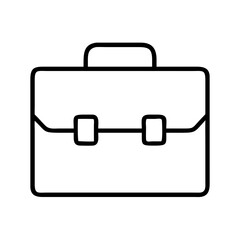 briefcase icon, office vector icon - black outline icon of briefcase symbolizing office, workspace, and modern office in simple design.