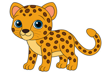 cartoon Cheetah Animal vector illustration
